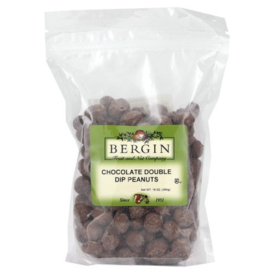 Bergin Fruit and Nut Company Chocolate Double Dip Peanuts, 16 oz (454 g)
