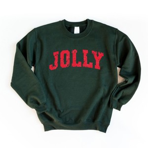 Jolly Varsity Arched Distressed - Women's Graphic Sweatshirt - 1 of 4