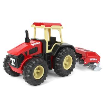 Tonka Steel Classics Retro Cab Tractor with Red Plow- Ages 3+ 06221