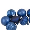 Northlight Finial and Glass Ball Christmas Ornaments - 3.25" - Royal Blue - Set of 12 - 2 of 4