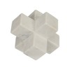 Modern Geometric Marble Decorative Object - Sculptural Stone Accent for Contemporary Decor - 2 of 4