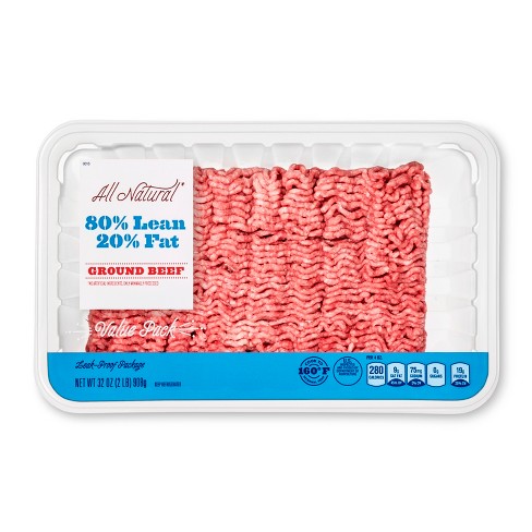 80% Lean Ground Beef 2 lbs - Market Pantry : Target