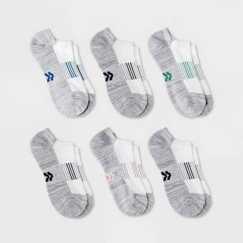 Women's Finish Line Striped Cushioned 6pk No Show Athletic Socks - All In Motion™ 4-10