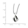 Black Bow Jewelry Black & White Diamond 10mm Knot Necklace in Sterling Silver - 3 of 4