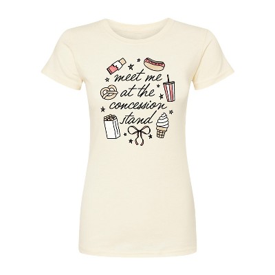 Women's - Instant Message - Meet Me Concession Stand Fitted Graphic T-Shirt
