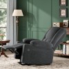 GlasFlength Accent Recliner Chairs, Wide Recliner, Adjustable Single Recliner Chair, for Living Room, Bedroom, Apartment, Gray, 31.5"*29"*42.8" - 3 of 4