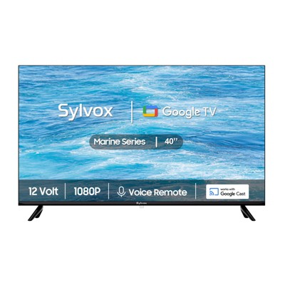 SYLVOX 12 Volt TV, 40" Smart Television with DVD Player Built in, 1080P AC/DC Powered TV, 12V TV for RV Camper Boat Coastal Home (Marine Series)