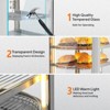 ROVSUN Food Warmer Pizza Warmer Countertop, Food Warmer Display Pretzel Warmer with LED Lighting Removable Shelves Glass Door - 3 of 4