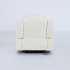 DOMETOUR White Breathing Leather Living Room Recliner Chair - 3 of 4