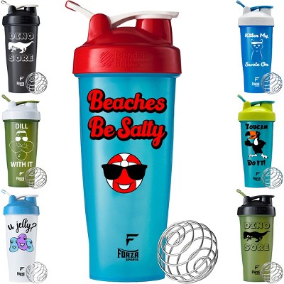 Бутылка для блендера x Forza Sports Classic, 28 унций. Шейкер с крышкой Loop Top beaches be salty