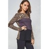 Women's Color Block Leopard Tunic - PROMESA M - 3 of 3