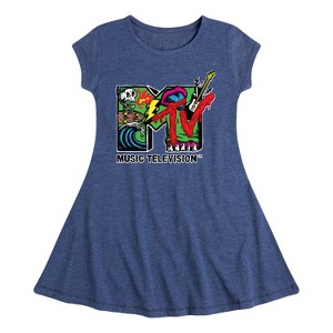 Girls' - MTV - Skater Fit & Flair Cap Sleeve Dress - 1 of 2