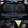 Coverado Car Seat Covers 5 Pieces Full Set Faux Leather with Embossed Pattern - 4 of 4