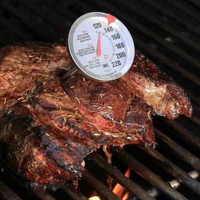 Stainless Steel Oven Safe Meat Thermometer with Large Dial