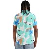 Campus Sutra Men Men's EcoLiva Mint Green Abstract Strokes Shirt - 2 of 4