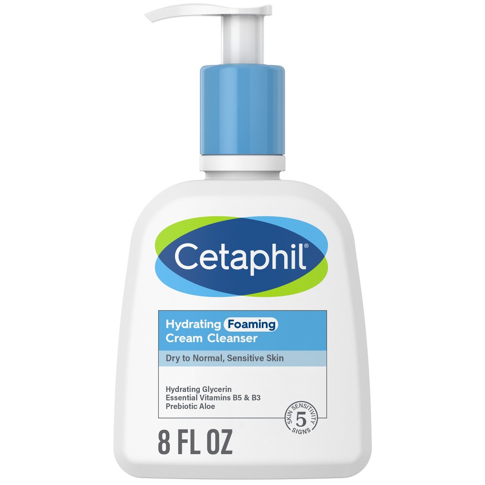 Photos - Cream / Lotion Cetaphil Hydrating Foaming Cream Face Cleanser - 8 fl oz 