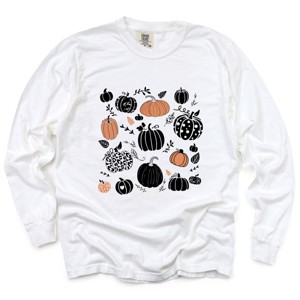 Simply Sage Market Halloween Pumpkins Garment Dyed Long Sleeve - 1 of 4