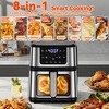 8-in-1 Digital Air Fryer Oven with Grill Pan, 7Qt Large Capacity, LED Touch Screen, 8 Presets, Uses 95% Less Oil, Includes 100 Liners - 2 of 4