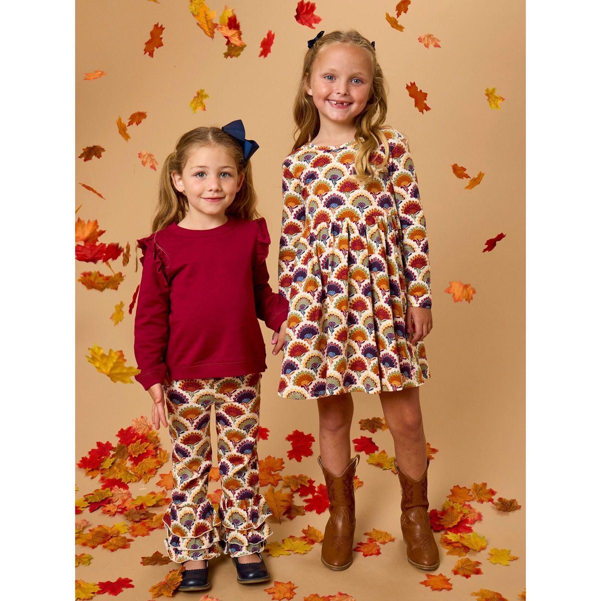 RuffleButts Toddler Girls Flutter Sweatshirt - thumbnail 5