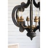VYNXARIA 6 - Light Antique Black French Country Ceiling Lights, Farmhouse Pendant Chandelier with 28" Adjustable Chain for Kitchen & Hallway - 4 of 4