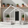 Twin Size House Bed with Blackboard and Storage Drawers, Wood Platform Bed with Safety Rails, Two Assembly Options - 3 of 4