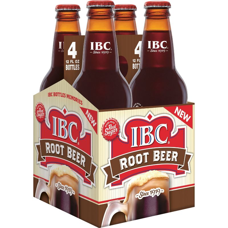 IBC Root Beer Soda Made with Sugar - 4pk/12 fl oz Glass bottles, 5 of 8