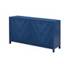 VYNXARIA Luxurious Navy Blue Four-Door Sideboard with Honeycomb Patterned Doors ¨C Ample Storage for Study, Entrance, and Living Room. - 4 of 4