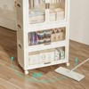Foldable Wardrobe Closet, Stackable Plastic Wardrobe with 1 Closet & 2 Storage Cabinets,Storage Cabinet for Living Room Bedroom Dormitory, Waterproof - 3 of 4