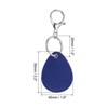 Unique Bargains PU Leather Keychain Holder ID Key Cards Key Fobs with Rings 2 Pcs - 2 of 4