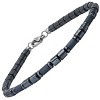 Steeltime Men's hematite beads and stainless steel clasp bracelet - 2 of 4