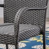 Linwood 3pc Acacia & Wicker Bistro Set - Gray - Christopher Knight Home: Weather-Resistant, No Cushion, Spot Clean - 2 of 4