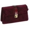 Pavilion Gift Company - Wine - Velvet  Crossbody Bag - Handbags - 4 of 4