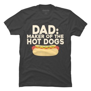 Men's Design By Humans Dad Maker Of The Hotdogs By MeowShop T-Shirt - 1 of 2