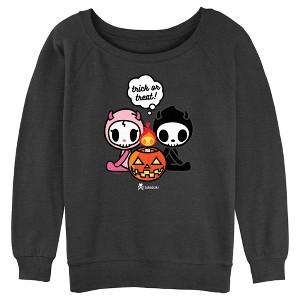 Juniors Womens Tokidoki Halloween Trick or Treat Couple Sweatshirt - 1 of 4