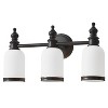 POWLIG Vintage Vanity Light - Bathroom Wall Sconce with Frosted Milk Glass Shades, Dimmable Mirror Lighting for Makeup & Powder Room - 2 of 4