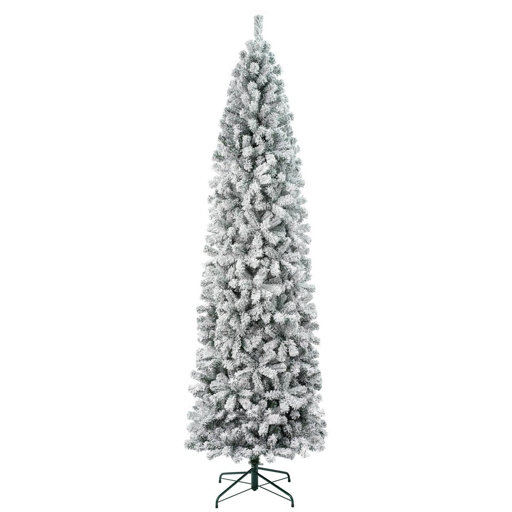 Photos - Garden & Outdoor Decoration National Tree Company First Traditions 9' Unlit Pencil Slim Flocked Acacia 