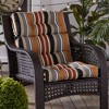 Kensington Garden 24"x22" Outdoor High Back Chair Cushion - 2 of 4