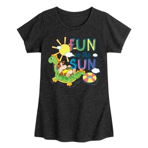 Girls' - Paw Patrol - Rubble Fun In The Sun Fitted Short Sleeve Graphic T-Shirt - 1 of 4