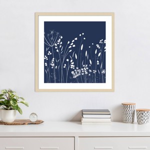 Amanti Art Indigo Flowers II by Northern Lights Framed Wall Art Print - 1 of 4