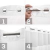 Aoibox No Hook Slub Textured Shower Curtain with Snap-in PEVA Liner Set, Hotel Style with See Through Top Window, Fabric Outer &Waterproof Inner Liner - 4 of 4