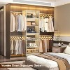 Aheaplus Closet Organizer with Extendable Hanging Rod, Walk-In Closet System Wardrobe with Adjustable Shelves - 3 of 4