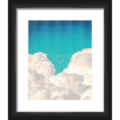 15" x 13" Matted to 2" Close Up Clouds Picture Framed Black - PTM Images
