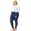 Agnes Orinda Women's Plus Size Long Sleeve Round Neck Cut Out Front Regular Fit Blouses - 3 of 4