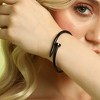 SOHI Women's Onyx Black The Screw Bangle Bracelet - 4 of 4