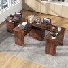 Tangkula 59" Corner Computer Desk L-Shaped Desk w/ Letter Size File Drawer & Open Shelf - 4 of 4