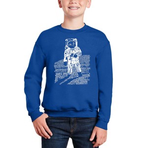 LA Pop Art Astronaut - Boy's Word Art Crewneck Sweatshirt - 1 of 3