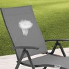 Crestlive Products Outdoor Aluminum Folding Recliner Adjustable Chaise Lounge (Set of 2) - 4 of 4