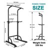 NAYSAYE Exercise Trainer Power Tower with Dip Station and Adjustable Height for Home Gym, Black, 66.54"*31.10"*21.65" - 3 of 4