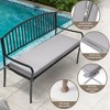 Pellebant Patio Bench Cushion with Ties Water Resistant Fabric Durable Thicken Memory Foam for Loveseat Couch Porch Swing - 4 of 4