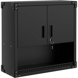 Garage Storage Wall Cabinet with Lock, Heavy-Duty Steel Wall-Mounted Cabinet with Adjustable Shelves, Floating Tool Organizer - 1 of 4